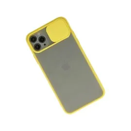 Newface Iphone 11 Pro Kılıf Palm Buzlu Kamera Sürgülü Silikon - Sarı
