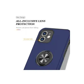 Newface Iphone 12 Kılıf Elit Yüzüklü Kapak - Lacivert