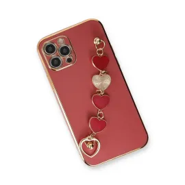 Newface Iphone 12 Pro Max Kılıf Esila Silikon - Kırmızı