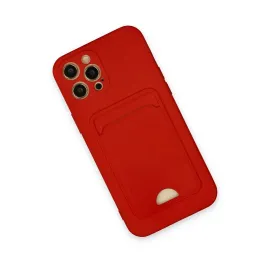 Newface Iphone 12 Pro Max Kılıf Kelvin Kartvizitli Silikon - Kırmızı