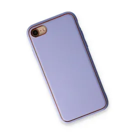 Newface Iphone 7 Kılıf Coco Deri Silikon Kapak - Açık Lila