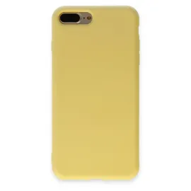 Newface Iphone 7 Plus Kılıf Nano Içi Kadife Silikon - Sarı