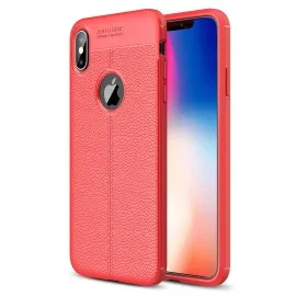 Newface Iphone X Kılıf Auto Focus Kapak - Kırmızı