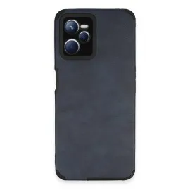 Newface Realme C35 Kılıf Loop Deri Silikon - Lacivert