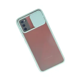 Newface Samsung Galaxy A02S Kılıf Palm Buzlu Kamera Sürgülü Silikon - Turkuaz