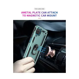 Newface Samsung Galaxy A22 Kılıf Sofya Yüzüklü Silikon Kapak - Yeşil