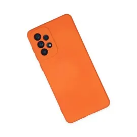 Newface Samsung Galaxy A23 4G Kılıf Nano Içi Kadife Silikon - Turuncu