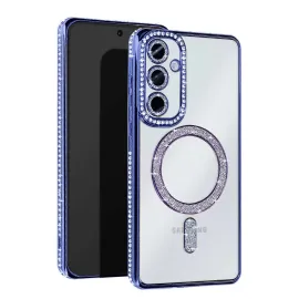 Newface Samsung Galaxy A25 5G Joke Simli Magneticsafe Kılıf - Mavi