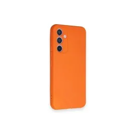 Newface Samsung Galaxy A34 5G Kılıf Nano içi Kadife Silikon - Turuncu