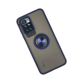 Newface Xiaomi Redmi 10 2022 Kılıf Montreal Yüzüklü Silikon Kapak - Lacivert