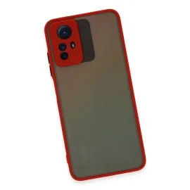 Newface Xiaomi Redmi Note 12S Kılıf Montreal Silikon Kapak - Kırmızı