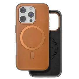 Venco Iphone 16 Pro Puskas Magsafe Kapak - Açık Kahve