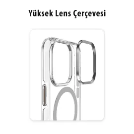 Joko iPhone 15 Pro Max Kılıf Crystal Magsafe Kapak - Şeffaf