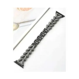 Newface Apple Watch 38Mm Node Taşlı Kordon - Siyah