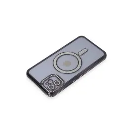 Newface Iphone 11 Kılıf Joke Simli Magneticsafe Kılıf - Siyah