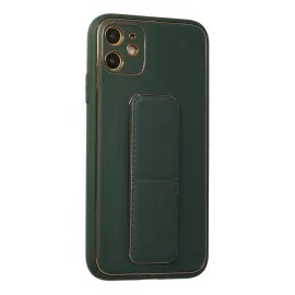 Newface Iphone 12 Kılıf Coco Deri Standlı Kapak - Yeşil