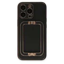 Newface Iphone 13 Pro Max Kılıf Coco Elit Kapak - Siyah