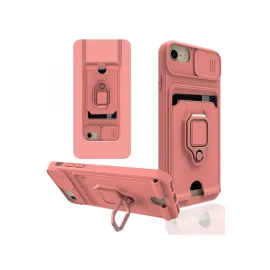 Newface Iphone 6 Kılıf Zuma Kartvizitli Yüzüklü Silikon - Pembe