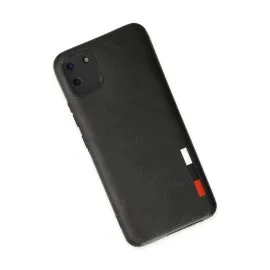 Newface Realme C11 Kılıf Loop Deri Silikon - Siyah