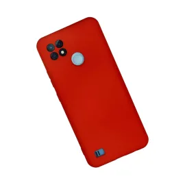 Newface Realme C21 Kılıf Nano Içi Kadife Silikon - Kırmızı