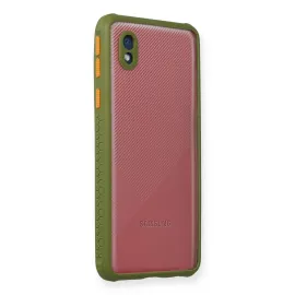 Newface Samsung Galaxy A01 Core Kılıf Miami Şeffaf Silikon - Yeşil