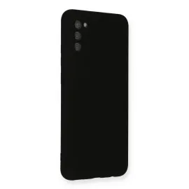 Newface Samsung Galaxy A03S Kılıf Nano Içi Kadife  Silikon - Siyah