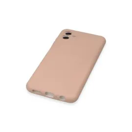 Newface Samsung Galaxy A04E Kılıf Nano Içi Kadife Silikon - Pudra