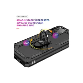 Newface Samsung Galaxy A33 5G Kılıf Sofya Yüzüklü Silikon Kapak - Siyah