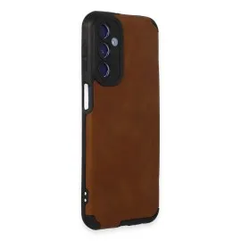 Newface Samsung Galaxy M34 5G Kılıf Loop Deri Silikon - Kahverengi