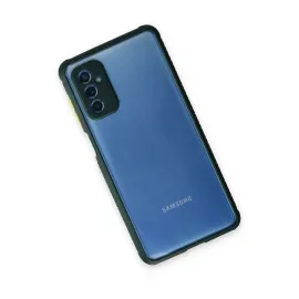 Newface Samsung Galaxy M52 5G Kılıf Miami Şeffaf Silikon - Koyu Yeşil