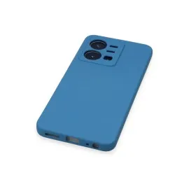 Newface Vivo Y35 Kılıf Nano Içi Kadife Silikon - Mavi