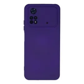 Newface Xiaomi Poco M4 Pro 4G Kılıf Nano Içi Kadife Silikon - Mor