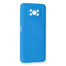 Newface Xiaomi Pocophone X3 Kılıf Nano Içi Kadife Silikon - Mavi