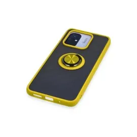 Newface Xiaomi Redmi 12C Kılıf Montreal Yüzüklü Silikon Kapak - Sarı