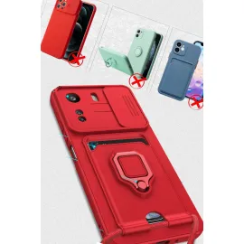 Newface Xiaomi Redmi 13C Kılıf Zuma Kartvizitli Yüzüklü Silikon - Siyah