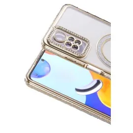 Newface Xiaomi Redmi Note 12 Pro 4G Joke Simli Magneticsafe Kılıf - Gold