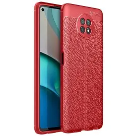 Newface Xiaomi Redmi Note 9 5G Kılıf Auto Focus Kapak - Kırmızı