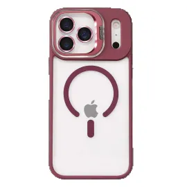 Joko Apple Iphone 17 Pro Remim Lensli Magsafe Standlı Kapak - Bordo