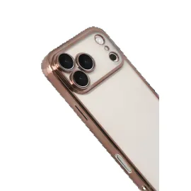 Newface Apple Iphone 17 Pro Razer Lensli Silikon - Çöl Titanyum