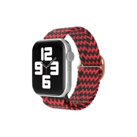 Newface Apple Watch 42mm Star Kordon - Zigzag Kırmızı-Siyah