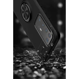 Newface Huawei P40 Pro Kılıf Range Yüzüklü Silikon - Siyah