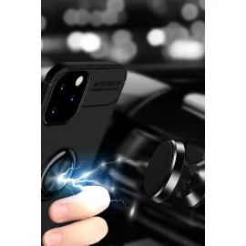 Newface Iphone 12 Kılıf Range Yüzüklü Silikon - Mavi