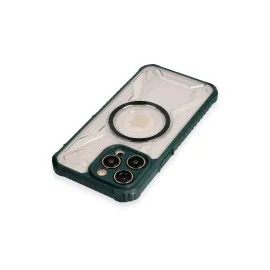 Newface Iphone 12 Pro Max Kılıf Prag Magneticsafe Kapak - Koyu Yeşil