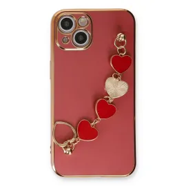 Newface Iphone 14 Kılıf Esila Silikon - Kırmızı