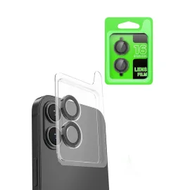 Newface iPhone 16 Plus Raze Metal Kamera Lens - Siyah