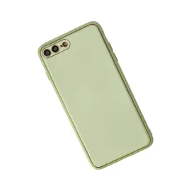 Newface Iphone 7 Plus Kılıf Coco Deri Silikon Kapak - Açık Yeşil