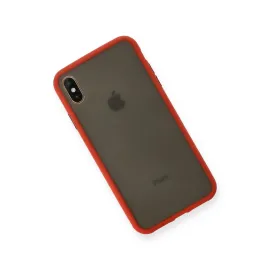Newface Iphone Xs Max Kılıf Montreal Silikon Kapak - Kırmızı