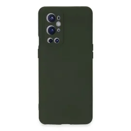 Newface One Plus 9 Pro Kılıf Nano Içi Kadife Silikon - Koyu Yeşil