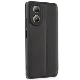 Newface Oppo A38 Kılıf Flip Cover - Siyah