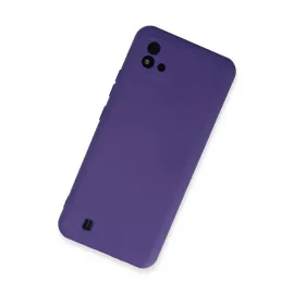 Newface Realme C11 2021 Kılıf Nano Içi Kadife Silikon - Mor